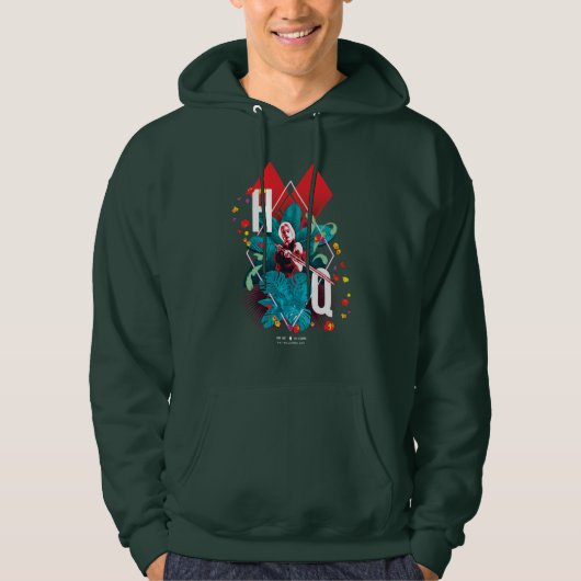 Het Zelfmoordplein | Harley Quinn Floral Diamond Hoodie (Voorkant)