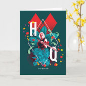 Het Zelfmoordplein | Harley Quinn Floral Diamond Kaart (Gele Bloem)