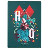 Het Zelfmoordplein | Harley Quinn Floral Diamond Klembord (Achterkant)