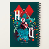 Het Zelfmoordplein | Harley Quinn Floral Diamond Notitieboek (Achterkant)