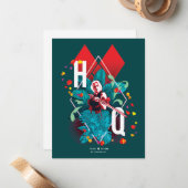 Het Zelfmoordplein | Harley Quinn Floral Diamond Notitiekaartje (Voorkant / Achterkant in situ)