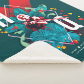 Het Zelfmoordplein | Harley Quinn Floral Diamond Sherpa Deken (3/4)