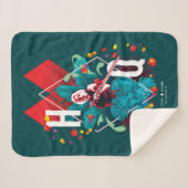 Het Zelfmoordplein | Harley Quinn Floral Diamond Sherpa Deken (Voorkant (horizontaal))