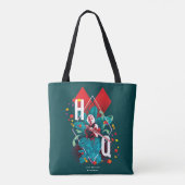 Het Zelfmoordplein | Harley Quinn Floral Diamond Tote Bag (Achterkant)