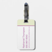 Het Zelfmoordplein | Harley Quinn Flowers & Rainbo Bagagelabel (Achterkant verticaal)