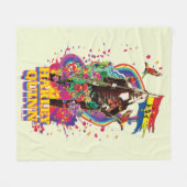 Het Zelfmoordplein | Harley Quinn Flowers & Rainbo Fleece Deken (Voorkant (Horizontaal))