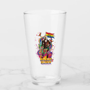 Het Zelfmoordplein Harley Quinn Flowers & Rainbo Glas