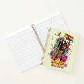 Het Zelfmoordplein | Harley Quinn Flowers & Rainbo Notitieboek (Binnen)