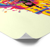 Het Zelfmoordplein | Harley Quinn Flowers & Rainbo Poster (Hoek)