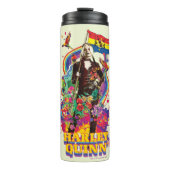 Het Zelfmoordplein | Harley Quinn Flowers & Rainbo Thermosbeker (Voorkant)