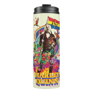 Het Zelfmoordplein | Harley Quinn Flowers & Rainbo Thermosbeker