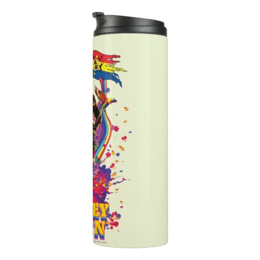 Het Zelfmoordplein | Harley Quinn Flowers & Rainbo Thermosbeker (Geroteerd rechts)