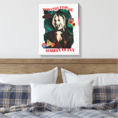 Het Zelfmoordplein | Harley Quinn Winking Canvas Afdruk (Insitu (Slaapkamer))