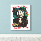 Het Zelfmoordplein | Harley Quinn Winking Canvas Afdruk (Insitu (Houten vloer))