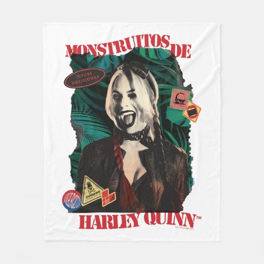 Het Zelfmoordplein | Harley Quinn Winking Fleece Deken (Voorkant)