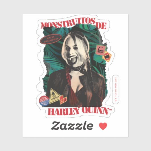 Het Zelfmoordplein | Harley Quinn Winking Sticker (Vel)