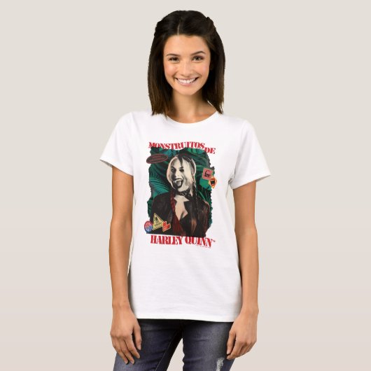 Het Zelfmoordplein | Harley Quinn Winking T-shirt (Voorkant volledig)