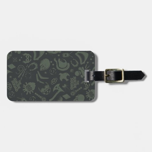 Het Zelfmoordplein | Pictogrampatroon tekens Bagagelabel (Voorkant horizontaal)