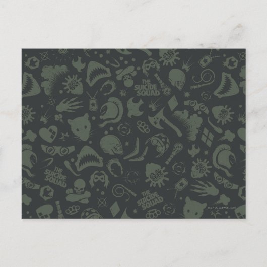 Het Zelfmoordplein | Pictogrampatroon tekens Briefkaart (Voorkant)