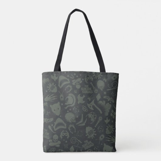 Het Zelfmoordplein | Pictogrampatroon tekens Tote Bag (Achterkant)