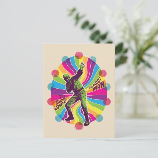 Het Zelfmoordplein | Polka-Dot Man Psychedelic Briefkaart (Staand voorkant)