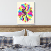 Het Zelfmoordplein | Polka-Dot Man Psychedelic Canvas Afdruk (Insitu (Slaapkamer))