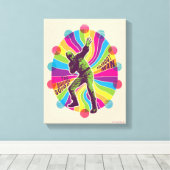 Het Zelfmoordplein | Polka-Dot Man Psychedelic Canvas Afdruk (Insitu (Houten vloer))