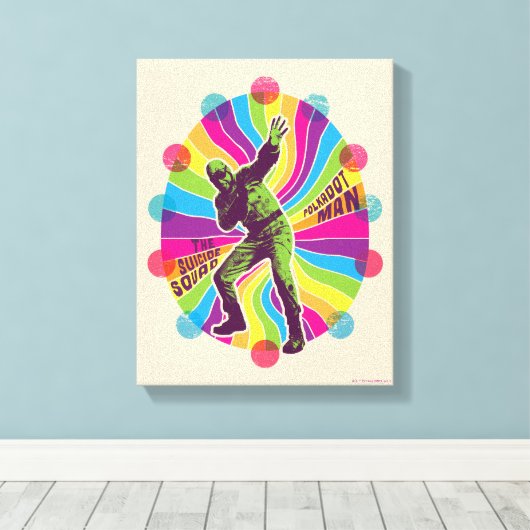 Het Zelfmoordplein | Polka-Dot Man Psychedelic Canvas Afdruk (Insitu (Houten vloer))