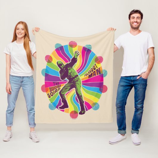 Het Zelfmoordplein | Polka-Dot Man Psychedelic Fleece Deken (In situ)