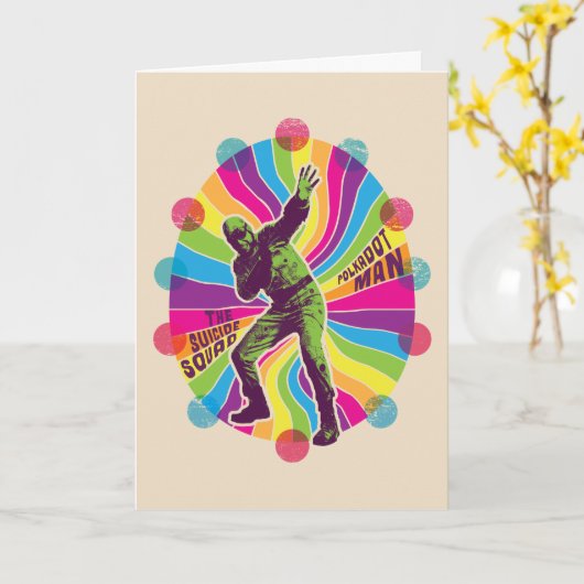 Het Zelfmoordplein | Polka-Dot Man Psychedelic Kaart (Gele Bloem)