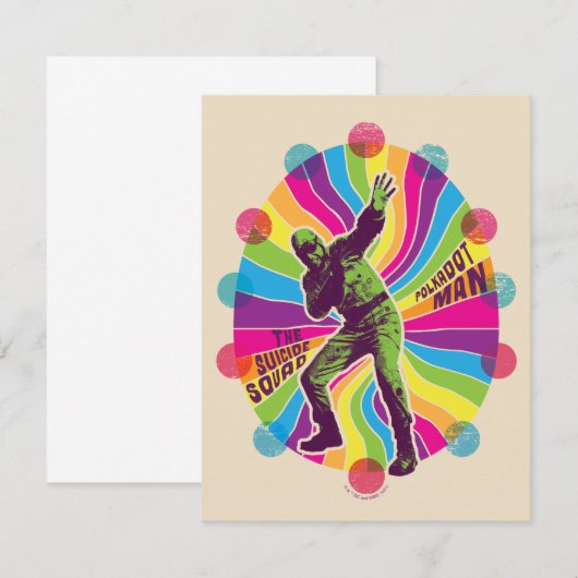 Het Zelfmoordplein | Polka-Dot Man Psychedelic Notitiekaartje (Voorkant / Achterkant)