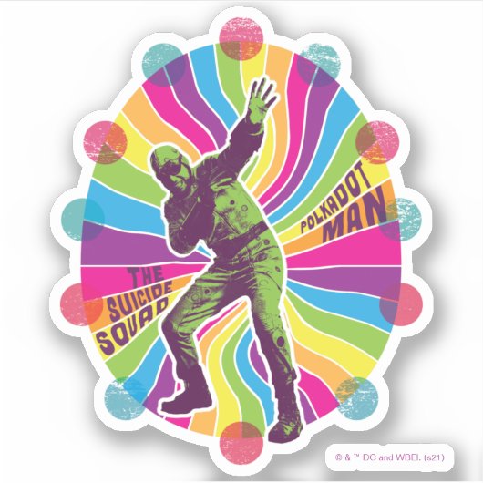 Het Zelfmoordplein | Polka-Dot Man Psychedelic Sticker (Voorkant)