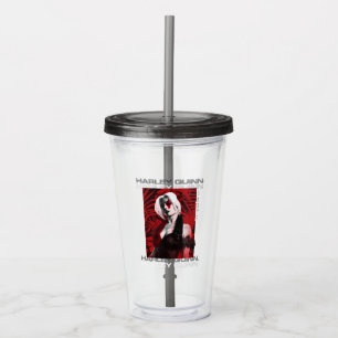 Het Zelfmoordplein Portret Harley Quinn Red Fern Acryl Drinkbeker