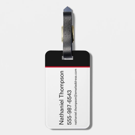 Het Zelfmoordplein | Portret Harley Quinn Red Fern Bagagelabel (Achterkant verticaal)