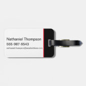 Het Zelfmoordplein | Portret Harley Quinn Red Fern Bagagelabel (Achterkant horizontaal)