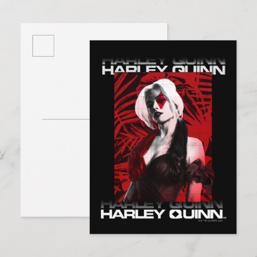 Het Zelfmoordplein | Portret Harley Quinn Red Fern Briefkaart (Voorkant / Achterkant)
