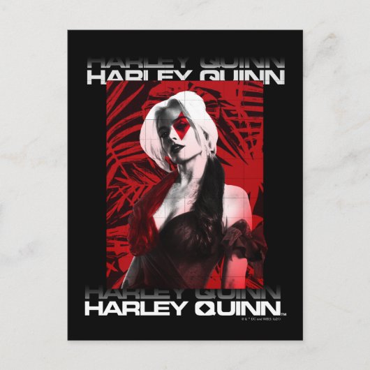 Het Zelfmoordplein | Portret Harley Quinn Red Fern Briefkaart (Voorkant)
