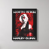 Het Zelfmoordplein | Portret Harley Quinn Red Fern Canvas Afdruk (Voorkant)
