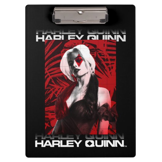 Het Zelfmoordplein | Portret Harley Quinn Red Fern Klembord (Voorkant)