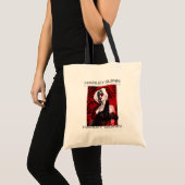 Het Zelfmoordplein | Portret Harley Quinn Red Fern Tote Bag (Voorkant (product))