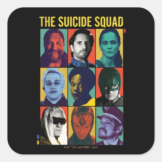 Het Zelfmoordplein | Retronet met Amanda Waller Vierkante Sticker (Voorkant)