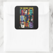 Het Zelfmoordplein | Retronet met Amanda Waller Vierkante Sticker (Tas)