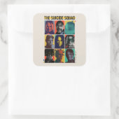 Het Zelfmoordplein | Retronet met Harley Quinn Vierkante Sticker (Tas)