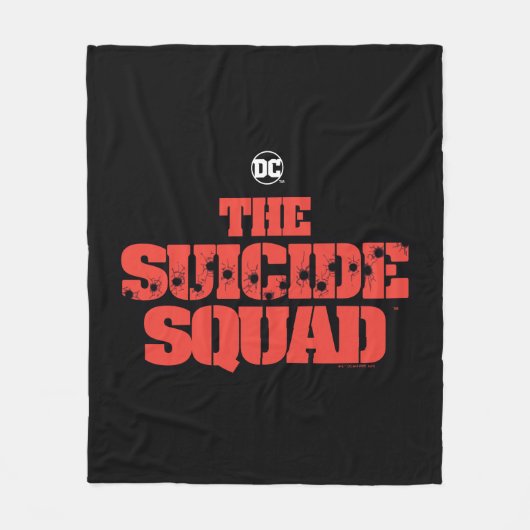 Het Zelfmoordplein | Rode en zwarte Logo Fleece Deken (Voorkant)