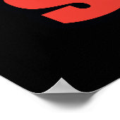 Het Zelfmoordplein | Rode en zwarte Logo Poster (Hoek)