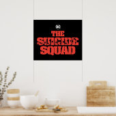 Het Zelfmoordplein | Rode en zwarte Logo Poster (Keuken)