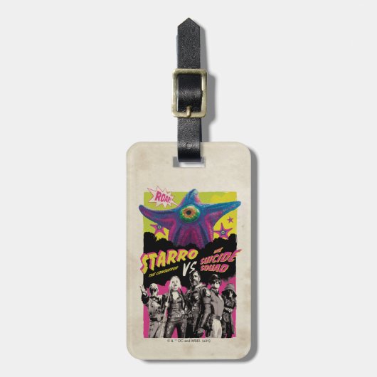 Het Zelfmoordplein | Starro Vs Suicide Squad Bagagelabel (Voorkant verticaal)