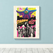 Het Zelfmoordplein | Starro Vs Suicide Squad Canvas Afdruk (Insitu (Houten vloer))