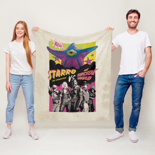 Het Zelfmoordplein | Starro Vs Suicide Squad Fleece Deken (In situ)