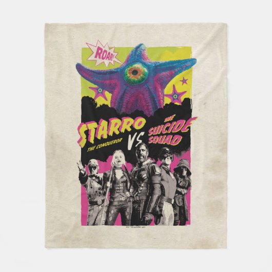 Het Zelfmoordplein | Starro Vs Suicide Squad Fleece Deken (Voorkant)